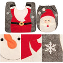2 in 1 Snowman Christmas Decoration Toilet Set