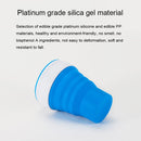 350ml Outdoor Pocket-Sized Coffee Tea Collapsible Travel Mug Silicone Cup with Lid (Magenta)
