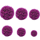 Artificial Purple Eucalyptus Plant Ball Tree Wedding Event Home Outdoor Decoration Hanging Ornament, Diameter: 7.5 inch