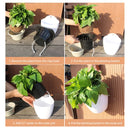 Self-Watering Planter Grow Plants Lazy Flower Pots Wall-hanging Round Resin Plastic Flower Pots, Size: 11x8x10.5cm(White)