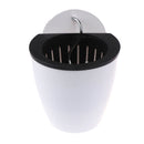 Self-Watering Planter Grow Plants Lazy Flower Pots Wall-hanging Round Resin Plastic Flower Pots, Size: 13x8.5x13cm(White)
