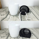 Self-Watering Planter Grow Plants Lazy Flower Pots Wall-hanging Round Resin Plastic Flower Pots, Size: 18x12.5x16cm(White)