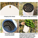 Self-Watering Planter Grow Plants Lazy Flower Pots Wall-hanging Round Resin Plastic Flower Pots, Size: 18x12.5x16cm(White)