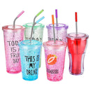 8 PCS Reusable Silicone Tips Stainless Steel Drinking Straws + 2 PCS Cleaner Brushes Set Kit with Cashmere Bag, 215*6mm