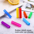 8 PCS Reusable Silicone Tips Stainless Steel Drinking Straws + 2 PCS Cleaner Brushes Set Kit with Cashmere Bag, 215*6mm