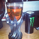 3D Dragon Claw Shape Resin Glass Goblet Beer Mug (Gold)