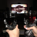 3D Dragon Claw Shape Resin Glass Goblet Beer Mug (Gold)