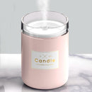 3life-204 1.5W Candle USB Desk Humidifier Diffuser Aroma Mist Nebulizer with LED Night Light for Office, Home Bedroom, Capacity: 220ml, DC 5V(Pink)