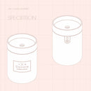 3life-204 1.5W Candle USB Desk Humidifier Diffuser Aroma Mist Nebulizer with LED Night Light for Office, Home Bedroom, Capacity: 220ml, DC 5V(Pink)