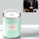 3life-204 1.5W Candle USB Desk Humidifier Diffuser Aroma Mist Nebulizer with LED Night Light for Office, Home Bedroom, Capacity: 220ml, DC 5V(Green)