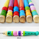 Kindergarten Children Early Education Teaching Aids Wooden Colorful Flute Musical Play Toys, Size: 20*2.5cm