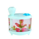 460ML Fish Tank Style Ultrasonic Aromatherapy Air Purifier Humidifier USB Atomizer with LED Night Light(Green)