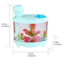 460ML Fish Tank Style Ultrasonic Aromatherapy Air Purifier Humidifier USB Atomizer with LED Night Light(Green)