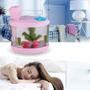 460ML Fish Tank Style Ultrasonic Aromatherapy Air Purifier Humidifier USB Atomizer with LED Night Light(Green)
