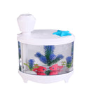 460ML Fish Tank Style Ultrasonic Aromatherapy Air Purifier Humidifier USB Atomizer with LED Night Light(White)