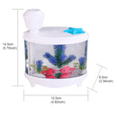 460ML Fish Tank Style Ultrasonic Aromatherapy Air Purifier Humidifier USB Atomizer with LED Night Light(White)