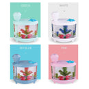 460ML Fish Tank Style Ultrasonic Aromatherapy Air Purifier Humidifier USB Atomizer with LED Night Light(Blue)
