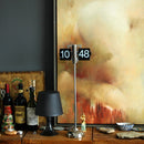 Creative Home Office Bedroom Retractable Flip Trolley Small Balance Clock