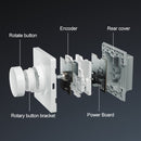 Original Xiaomi Yeelight Intelligent Dimmer Wall Switch, Mounting Version(White)