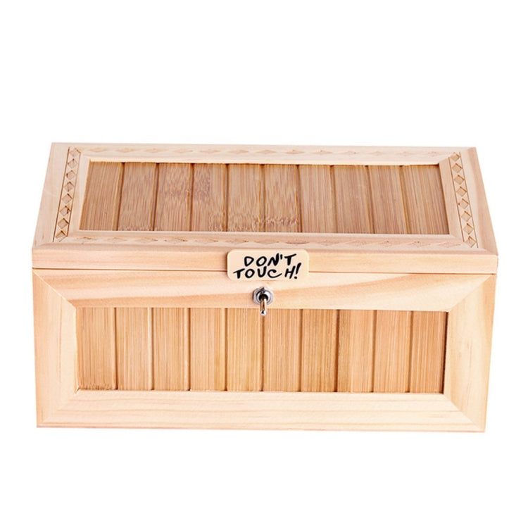 Creative Cute Tiger Funny Present Sound Version Wooden Electronic Useless Box Novel Stress-Reduction Desk Decoration, Size: 19.2*8.5*11cm