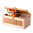 Creative Cute Tiger Funny Present Sound Version Wooden Electronic Useless Box Novel Stress-Reduction Desk Decoration, Size: 19.2*8.5*11cm