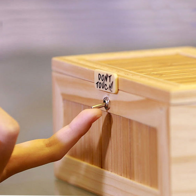 Creative Cute Tiger Funny Present Sound Version Wooden Electronic Useless Box Novel Stress-Reduction Desk Decoration, Size: 19.2*8.5*11cm