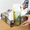 European Style Dresser Plastic Transparent Detachable Beauty Makeup Tools Shelf Storage Box, Size: 25.5*17*10cm
