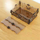 European Style Dresser Plastic Transparent Detachable Beauty Makeup Tools Shelf Storage Box, Size: 25.5*17*10cm