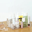 European Style Dresser Plastic Transparent Detachable Beauty Makeup Tools Shelf Storage Box, Size: 25.5*17*10cm