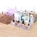 European Style Dresser Plastic Transparent Detachable Beauty Makeup Tools Shelf Storage Box, Size: 25.5*17*10cm