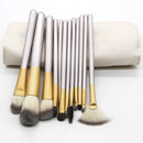 12 PCS High-grade Beige Beauty Makeup Brushes Tools Kit, Size: 22*29cm