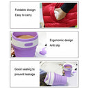 350ml Folding Portable Silicone Coffee Cup Multi-function Travel Cup (Purple)
