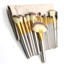 24 PCS High-grade Beige Beauty Makeup Brushes Tools Kit, Size: 25.4*52.6cm