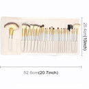 24 PCS High-grade Beige Beauty Makeup Brushes Tools Kit, Size: 25.4*52.6cm