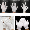 12 Pairs Pure Cotton Working Gloves, Thin Section