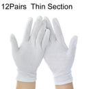 12 Pairs Pure Cotton Working Gloves, Thin Section