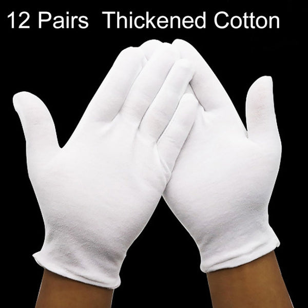 12 Pairs Pure Cotton Working Glovesï¼ŒThickened Cotton