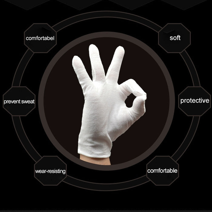 12 Pairs Pure Cotton Working Glovesï¼ŒThickened Cotton