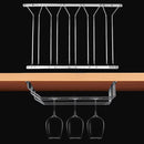 MICLAN Five Rows Stainless Steel Hanging Wine Glass Holder, Size: 34*49*54cm