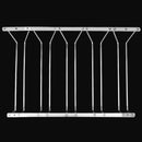 MICLAN Five Rows Stainless Steel Hanging Wine Glass Holder, Size: 34*49*54cm