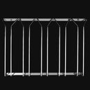 MICLAN Five Rows Stainless Steel Hanging Wine Glass Holder, Size: 34*49*54cm