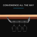 MICLAN Five Rows Stainless Steel Hanging Wine Glass Holder, Size: 34*49*54cm