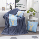 Deer Pattern Multifunctional Plush Blanket Square Pillow Quilt Office Car Pillow Cushion, Size : M
