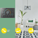 BHP-8000-WIFI-SS 3H2C Smart Home Heat Pump Round Room Brushed Mirror Housing Thermostat with WiFi, AC 24V