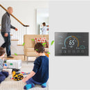 BHP-8000-WIFI-SS 3H2C Smart Home Heat Pump Round Room Brushed Mirror Housing Thermostat with WiFi, AC 24V