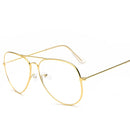 2 PCS Fashion Oversize Men Women Clear Lens Eyeglasses, Random Color