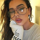 2 PCS Fashion Oversize Men Women Clear Lens Eyeglasses, Random Color