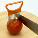 10 PCS Stainless Steel Vegetable Onion Cutter Holder Meat Needle Kitchen Tools(Orange)