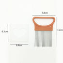 10 PCS Stainless Steel Vegetable Onion Cutter Holder Meat Needle Kitchen Tools(Orange)