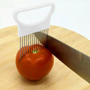 10 PCS Stainless Steel Vegetable Onion Cutter Holder Meat Needle Kitchen Tools(White)